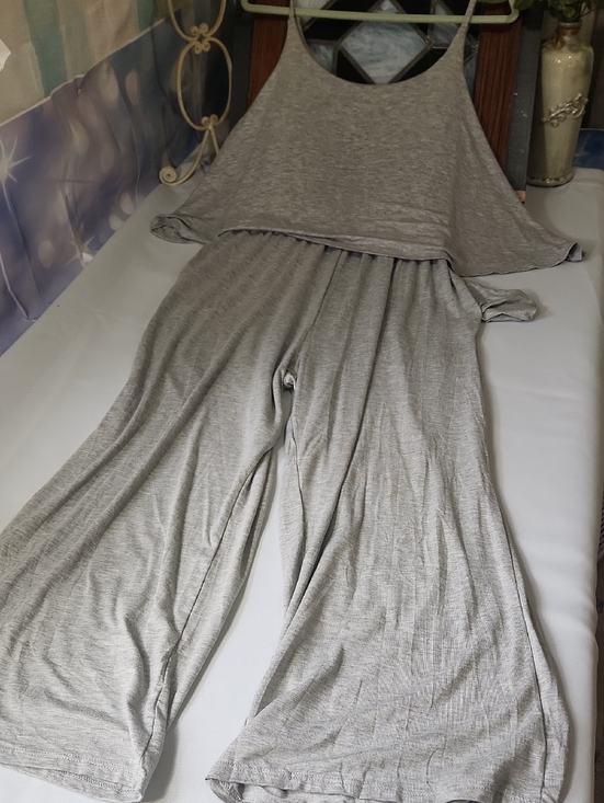 HEIMISH USA Pants - HEIMISH USA Gray Wide-Leg Jumpsuit